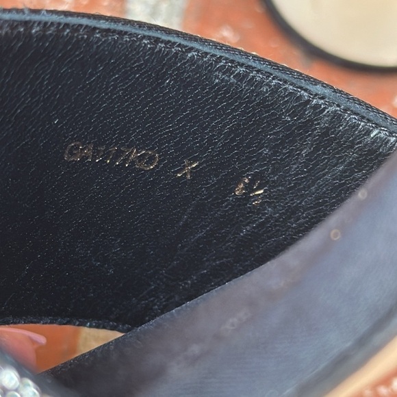 Good‎ American Kickstand Slide Kitten Heel Sandals Black Diamond Size 6.5 - Picture 9 of 9